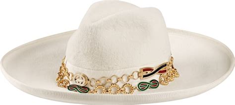 gucci owboy hat|white double chain cowboy hat.